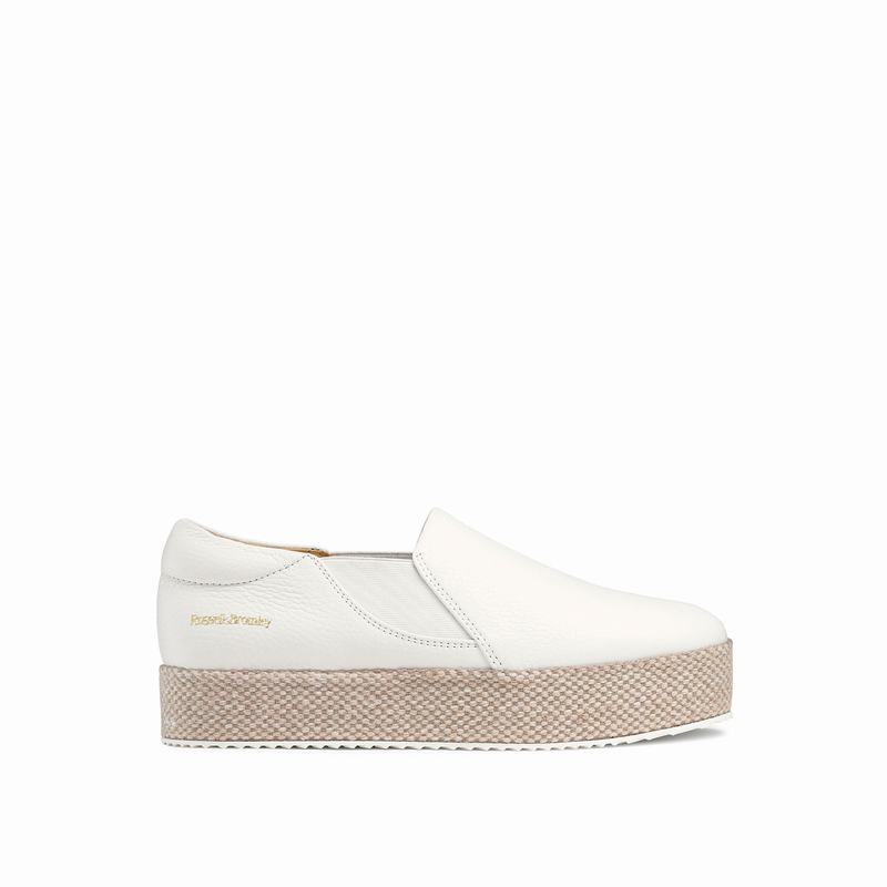 Russell & Bromley Wrap Up Jute Flatform Sneakers Women's White [SXW2885PW]